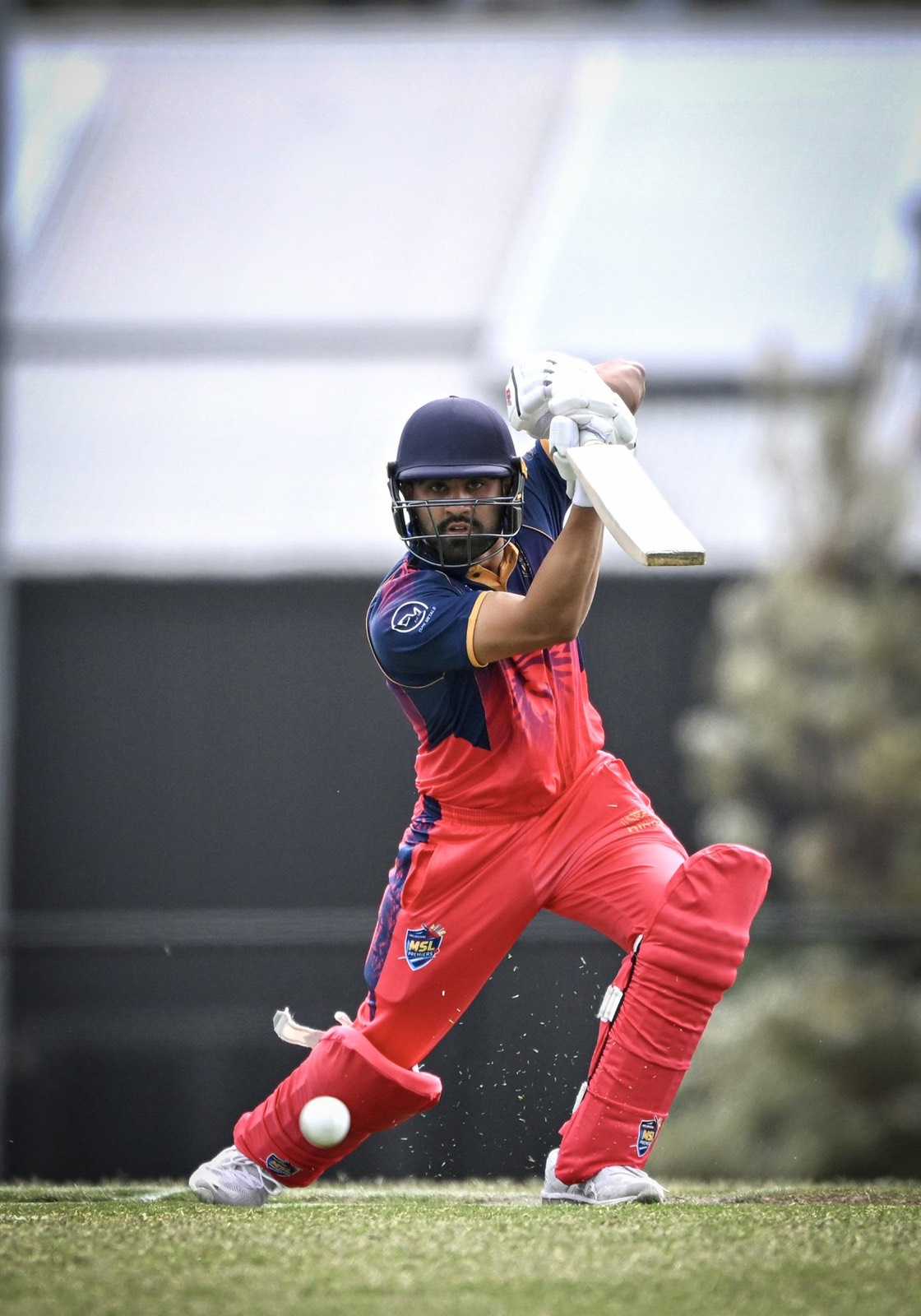 An MSL Premiers batter in action during a match