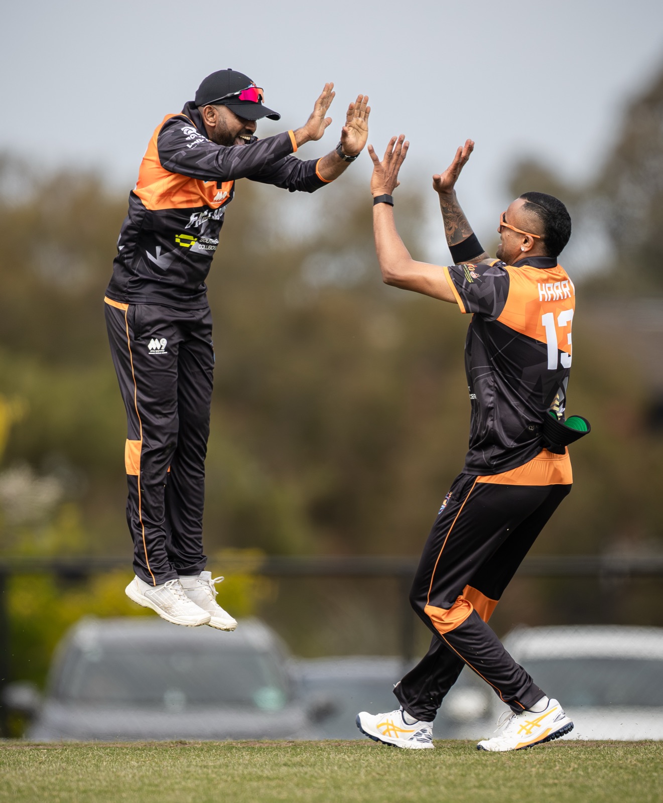 An MSL Premiers bowler in action during a match