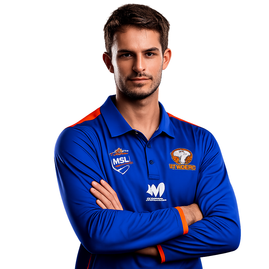 An MSL player holding a ball